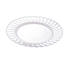 Fineline Settings 10.25" Ripple Clear Plate, 144 Count, 18 Per Pack, 8 Per Case