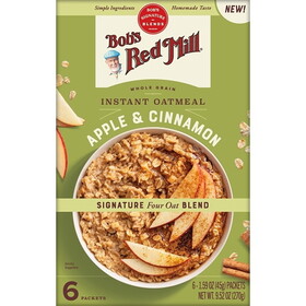 Bob's Red Mill Apple Cinnamon Instant Oatmeal Packets, 9.52 Ounce, 4 Per Case