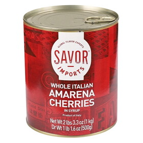Savor Imports Amarena Cherries, 2.206 Pound, 6 Per Case