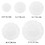 5000pcs Round Grease Proof White Lace Paper Doilies Assorted Size Decorative Placemat for Cake Packaging Wedding Tableware Decoration