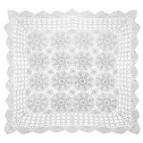Aspire 20 Inches - 48 Inches Beige Square Handmade Crochet Cotton Lace Table Placemats Sofa Doilies