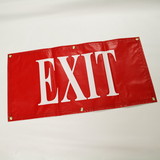 Douglas 22202 Vinyl Exit Sign, Red with White Letters