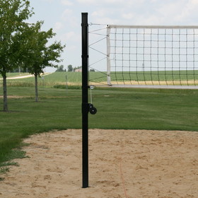 Douglas 65200 VBS-3 SQ Outdoor Power Volleyball System, 3&#8243; SQ Steel, Black