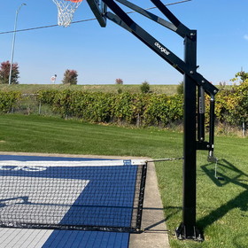 Douglas 68253 In-Line Basketball Adjustable Net Pole, 4" SQ Aluminum &#038; D-Ring Kit