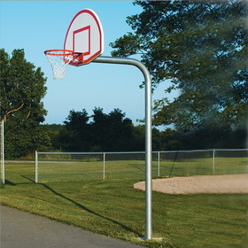 Draper 5061XY Outdoor 3-1/2" Gooseneck Style Basketball Post Sets with 3' Extension