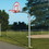 Draper 5061XY Outdoor 3-1/2" Gooseneck Style Basketball Post Sets with 3' Extension - Fan Fiberglass,Heavy-Duty Stationary,Nylon
