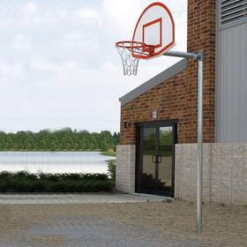 Draper 5068XY Outdoor 5 9/16" Straight Style Basketball Post Sets with 6' Extension