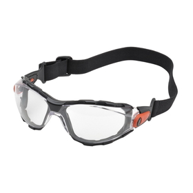 Elvex Deltuplus Go-Specs Goggle-Like Foam Lined Eyewear With Elastic Fabric Strap Option In Clear/Grey Supercoat Anti-Fog Lens