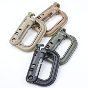 GOGO Plastic D-Shaped Carabiner Clip for Outdoor Hiking Camping Backpack Keychain