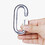 GOGO Galvanized Iron Screw Lock Carabiner Clips Track Shaped Quick Connect Snap Hooks for Outdoor Camping Hiking Keychains and Pet Leashes