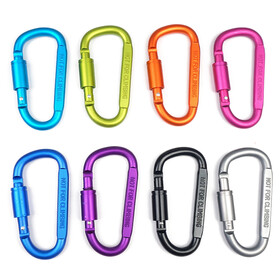GOGO 88lbs Heavy-Duty Aluminum Screw Lock Carabiner Clip, Keychain Holder for Camping Hiking Backpack (Not for Climbing)