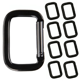 GOGO 8 PCS Mini Square Carabiner Clips, Aluminum Alloy Rectangle Spring Hook Keychain Ring for Backpack, Keys, Traveling & Outdoor Activities