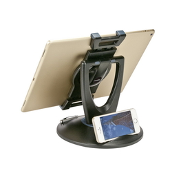 Aidata US-5025 Deluxe Tablet/ iPad Pro Station w/Smart Phone Slot / Black