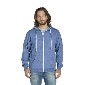 Delta Apparel 94300 Adult Unisex Snow Heather French Terry Zip Hoodie