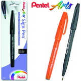 Pentel Sign Pen Brush Tip Red