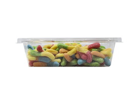 Prepack Mini Sour Neon Gummi Worms 6/28oz, 053089