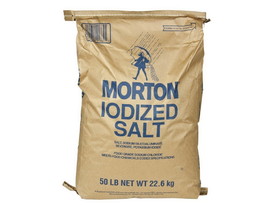 Morton Iodized Table Salt 50lb, 100112