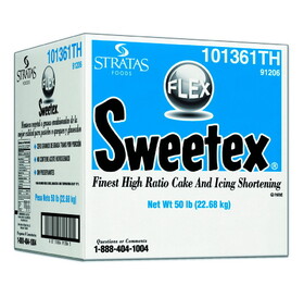 Stratas Foods Sweetex Finest High Ratio Flex Cake & Icing Shortening 50lb, 248085