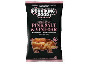 Pork King Good Pink Salt & Vinegar Flavored Pork Rinds 12/1.75oz, 536423