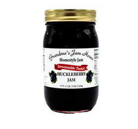 Grandma's Jam House Huckleberry Jam 12/16oz, 570305