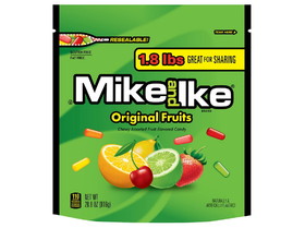 Just Born Mike & Ike Original Fruits Stand Up Bag 6/1.8lb, 716129