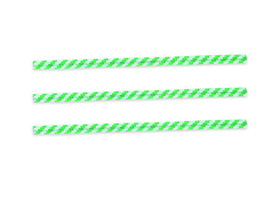 Bedford Industries 4&quot; Green/White Stripe Bag Ties 2000ct, 832216