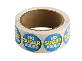 Labels Blue "No Sugar Added" Label s 500ct, 852314