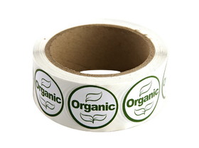 Labels Green/White "Organic" Labels 500ct, 852318