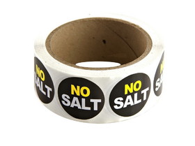 Labels Black "No Salt" Labels 500ct, 852327