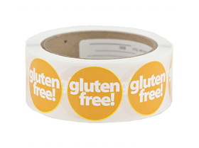 Labels Gold "gluten free" Labels 500ct, 852333