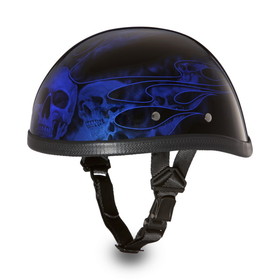 Daytona Helmets 6002SFB Eagle- W/ Skull Flames Blue