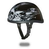 Daytona Helmets 6002SFS Eagle- W/ Skull Flames Silver