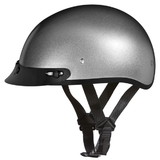 Daytona Helmets D1-SM D.O.T. Daytona Skull Cap- Silver Metallic