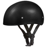 Daytona Helmets D3-ANS D.O.T. Daytona Skull Cap W/O Visor- Leather Covered