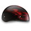 Daytona Helmets D6-SFR D.O.T. Daytona Skull Cap- W/ Skull Flames Red