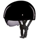 Daytona Helmets DS8-A D.O.T. Daytona Skull Cap W/ Inner Shield- Hi-Gloss Black