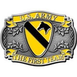 Eagle Emblems B0107 Buckle-Army,001St Cav. (3-1/4