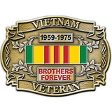 Eagle Emblems B0136 Buckle-Viet, Vet.Brothers (3-1/4