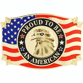 Eagle Emblems B0154 Buckle-Usa,Eagle,Proud (3-1/2")