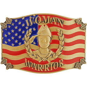 Eagle Emblems B0174 Buckle-Woman Warrior (3-1/2")