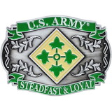 Eagle Emblems B0176 Buckle-Army,004Th Div. (3-1/4