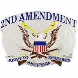 Eagle Emblems B0185 Buckle-2Nd Amendment, Usa (3-1/2