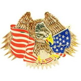 Eagle Emblems B0188 Buckle-Usa, Eagle & Flag (3-1/2