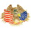 Eagle Emblems B0188 Buckle-Usa,Eagle &Amp; Flag (3-3/4")