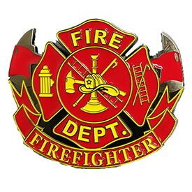 Eagle Emblems B0194 Buckle-Fire Fighter (3-1/2")