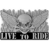 Eagle Emblems B0256 Buckle-Live To Ride (3-1/4