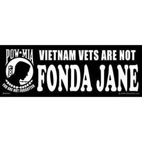 Eagle Emblems BM0004 Sticker-Pow*Mia, Jane Not Fonda (3-1/2"X10")
