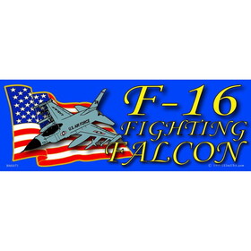 Eagle Emblems BM0071 Sticker-Usaf, F-16 Fight Falcon (3-1/2"X10")