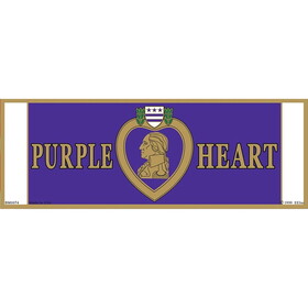 Eagle Emblems BM0074 Sticker-Purple Heart (3-1/2"X10")