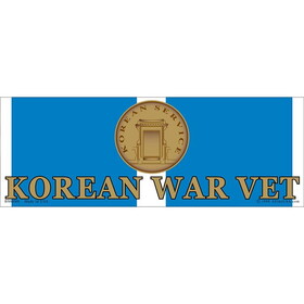 Eagle Emblems BM0080 Sticker-Korea War Svc.Rbn (3-1/2"X10")
